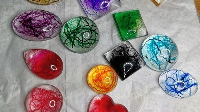 Cabochons-resine-upcycling
