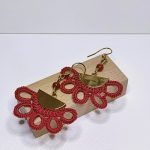 B.O. Pharaon dentelle de soie rouge et cornaline