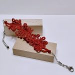 Collection Algues - soie rouge et cornaline