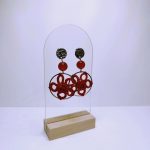 B.O. Fleurs Rondes rouge et cornaline