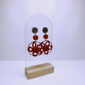 B.O. Fleurs Rondes rouge et cornaline