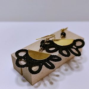 B.O. soie noire et onyx collection Pharaon