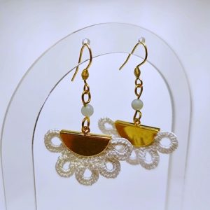B.O. Pharaon soie blanche et amazonite
