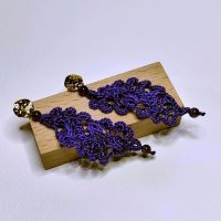 B.O. dentelle violette, améthyste or fin