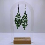 B.O. dentelle de soie verte et aventurine