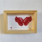 Cadre entomologique papillon rouge