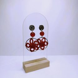 B.O. Fleurs Rondes rouge et cornaline